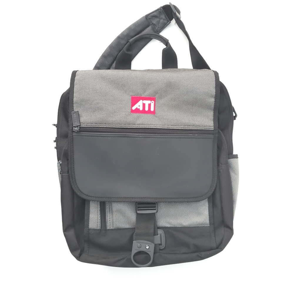 ATI Graphics Leeds Laptop Bag Convertible Backpack Messenger Organizer Black